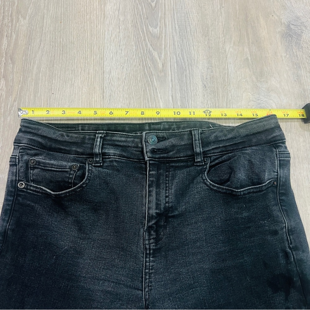 American eagle artist flare next level stretch dark wash denim jeans 14 long - Picture 14 of 16